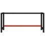 Estructura de banco de trabajo metal negro y rojo 175x57x79 cm de , Patas para mesas - Ref: Foro24-147930, Precio: 72,24 €, D...