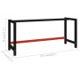 Estructura de banco de trabajo metal negro y rojo 175x57x79 cm de , Patas para mesas - Ref: Foro24-147930, Precio: 72,24 €, D...