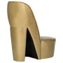 Sillón con forma de zapato de tacón cuero sintético dorado de , Sillones - Ref: Foro24-248650, Precio: 168,57 €, Descuento: %