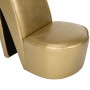 Sillón con forma de zapato de tacón cuero sintético dorado de , Sillones - Ref: Foro24-248650, Precio: 175,99 €, Descuento: %