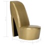 Sillón con forma de zapato de tacón cuero sintético dorado de , Sillones - Ref: Foro24-248650, Precio: 168,57 €, Descuento: %