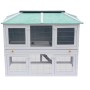 Animal cage hutch with double wooden floor by vidaXL, Cages and habitats for small animals - Ref: Foro24-170344, Price: 176,3...