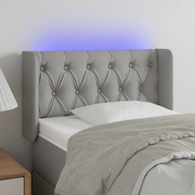 Cabecero con LED de tela gris claro 83x16x78/88 cm de , Cabeceros y pies de cama - Ref: Foro24-3123546, Precio: 69,99 €, Desc...