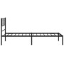 Bed frame with black metal headboard 90x190 cm by , Beds and slatted bases - Ref: Foro24-372171, Price: 62,24 €, Discount: %