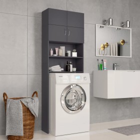 Plywood gray washing machine cabinet 64x25.5x190 cm by , Accessories for washing machines and dryers - Ref: Foro24-800029, Pr...