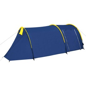 4-person navy blue/yellow tent by , tents - Ref: Foro24-90517, Price: 63,99 €, Discount: %