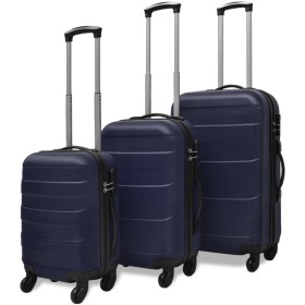 Set Trolley Maleta Rígida Tres Uds. Azul de vidaXL, Maletas - Ref: Foro24-91144, Precio: 127,78 €, Descuento: %