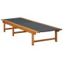 Tumbona de madera maciza de acacia y textileno de vidaXL, Tumbonas - Ref: Foro24-41745, Precio: 152,88 €, Descuento: %