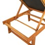 Solid acacia wood and textilene sun lounger by vidaXL, Loungers - Ref: Foro24-41745, Price: 152,88 €, Discount: %