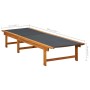 Tumbona de madera maciza de acacia y textileno de vidaXL, Tumbonas - Ref: Foro24-41745, Precio: 152,88 €, Descuento: %