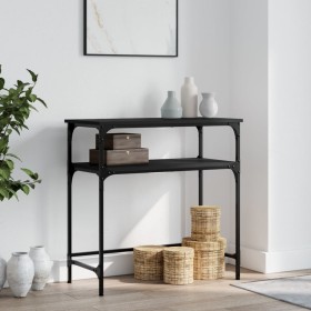 Black engineered wood console table 75x35.5x75 cm by , Side tables - Ref: Foro24-834050, Price: 47,99 €, Discount: %