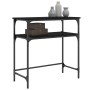 Mesa consola madera de ingeniería negra 75x35,5x75 cm de , Mesas auxiliares - Ref: Foro24-834050, Precio: 47,53 €, Descuento: %