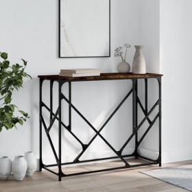 Engineered wood smoked oak console table 100x40x80 cm by , Side tables - Ref: Foro24-834117, Price: 53,87 €, Discount: %