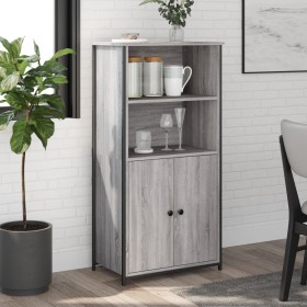 Aparador alto madera contrachapada Sonoma gris 62x36x121,5 cm de , Aparadores - Ref: Foro24-834213, Precio: 94,99 €, Descuent...