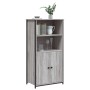 Tall plywood Sonoma gray sideboard 62x36x121.5 cm by , Sideboards - Ref: Foro24-834213, Price: 93,93 €, Discount: %