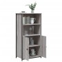 Tall plywood Sonoma gray sideboard 62x36x121.5 cm by , Sideboards - Ref: Foro24-834213, Price: 93,93 €, Discount: %