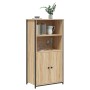 Tall oak Sonoma plywood sideboard 62x36x121.5 cm by , Sideboards - Ref: Foro24-834211, Price: 91,23 €, Discount: %