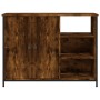 Aparador de madera de ingeniería roble ahumado 100x33x75 cm de , Aparadores - Ref: Foro24-835551, Precio: 79,42 €, Descuento: %