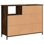 Aparador de madera de ingeniería roble ahumado 100x33x75 cm de , Aparadores - Ref: Foro24-835551, Precio: 79,42 €, Descuento: %