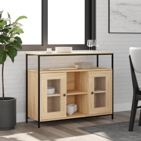 Aparador de madera de ingeniería roble Sonoma 100x35x80 cm de , Aparadores - Ref: Foro24-835505, Precio: 109,84 €, Descuento: %