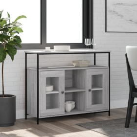 Engineered wood sideboard in Sonoma grey, 100x35x80 cm. by , Sideboards - Ref: Foro24-835507, Price: 111,19 €, Discount: %