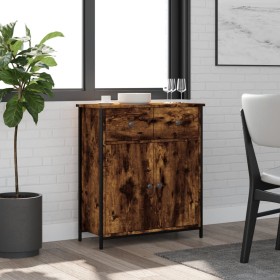 Smoked oak engineered wood sideboard 70x30x80 cm by , Sideboards - Ref: Foro24-835526, Price: 84,99 €, Discount: %