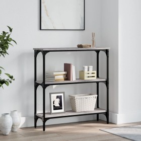 Engineered wood gray Sonoma console table 75x22.5x75 cm by , Side tables - Ref: Foro24-834033, Price: 39,22 €, Discount: %