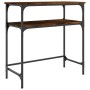 Engineered wood smoked oak console table 75x35.5x75 cm by , Side tables - Ref: Foro24-834052, Price: 45,38 €, Discount: %