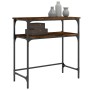 Engineered wood smoked oak console table 75x35.5x75 cm by , Side tables - Ref: Foro24-834052, Price: 45,38 €, Discount: %