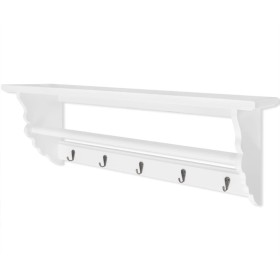 Perchero estilo barroco MDF blanco de vidaXL, Percheros para sombreros y abrigos - Ref: Foro24-242644, Precio: 41,39 €, Descu...