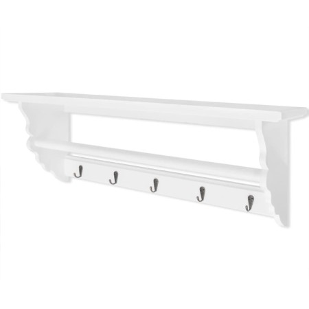 Perchero estilo barroco MDF blanco de vidaXL, Percheros para sombreros y abrigos - Ref: Foro24-242644, Precio: 41,39 €, Descu...