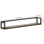 Wall shelves 2 pcs solid wood mango iron 110x17x17 cm by , Shelves and shelves - Ref: Foro24-353793, Price: 87,99 €, Discount: %