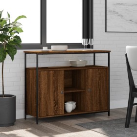 Brown oak engineered wood sideboard 100x35x80 cm by , Sideboards - Ref: Foro24-835503, Price: 99,99 €, Discount: %