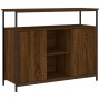 Aparador de madera de ingeniería roble marrón 100x35x80 cm de , Aparadores - Ref: Foro24-835503, Precio: 99,99 €, Descuento: %