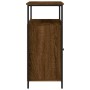 Aparador de madera de ingeniería roble marrón 100x35x80 cm de , Aparadores - Ref: Foro24-835503, Precio: 99,99 €, Descuento: %