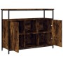 Aparador de madera de ingeniería roble ahumado 100x35x80 cm de , Aparadores - Ref: Foro24-835501, Precio: 94,60 €, Descuento: %