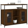 Brown oak engineered wood sideboard 100x35x80 cm by , Sideboards - Ref: Foro24-835508, Price: 93,51 €, Discount: %