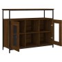 Aparador de madera de ingeniería roble marrón 100x35x80 cm de , Aparadores - Ref: Foro24-835508, Precio: 93,51 €, Descuento: %