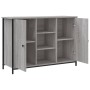 Engineered wood sideboard in Sonoma grey, 100x35x70 cm. by , Sideboards - Ref: Foro24-835517, Price: 84,03 €, Discount: %