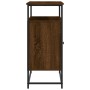 Aparador de madera de ingeniería roble marrón 100x35x80 cm de , Aparadores - Ref: Foro24-835543, Precio: 94,86 €, Descuento: %