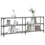 Mesa consola madera de ingeniería gris Sonoma 200x29x75 cm de , Mesas auxiliares - Ref: Foro24-834113, Precio: 90,79 €, Descu...