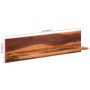 Wall shelves 2 units solid acacia wood 112x20x26 cm by , Shelves and shelves - Ref: Foro24-356248, Price: 138,90 €, Discount: %