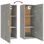 Concrete gray engineered wood wall cabinet 35x34x90 cm by , Shelves and shelves - Ref: Foro24-812469, Price: 47,23 €, Discoun...