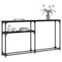 Black engineered wood console table 145x22.5x75 cm by , Side tables - Ref: Foro24-834095, Price: 67,02 €, Discount: %