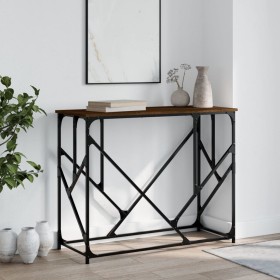 Oak brown engineered wood console table 100x40x80 cm by , Side tables - Ref: Foro24-834119, Price: 55,99 €, Discount: %