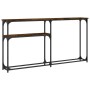 Smoked oak engineered wood console table 145x22.5x75 cm by , Side tables - Ref: Foro24-834097, Price: 47,95 €, Discount: %