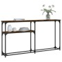 Smoked oak engineered wood console table 145x22.5x75 cm by , Side tables - Ref: Foro24-834097, Price: 47,95 €, Discount: %