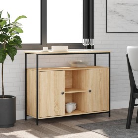 Sideboard aus Sonoma-Eichenholzwerkstoff, 100 x 35 x 80 cm von , Sideboards - Ref: Foro24-835500, Preis: 101,80 €, Rabatt: %