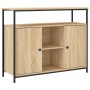 Aparador de madera de ingeniería roble Sonoma 100x35x80 cm de , Aparadores - Ref: Foro24-835500, Precio: 101,68 €, Descuento: %