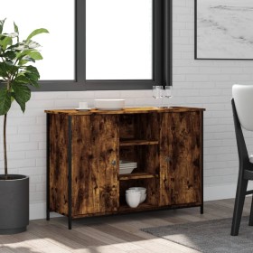 Smoked oak engineered wood sideboard 100x35x70 cm by , Sideboards - Ref: Foro24-835516, Price: 75,99 €, Discount: %